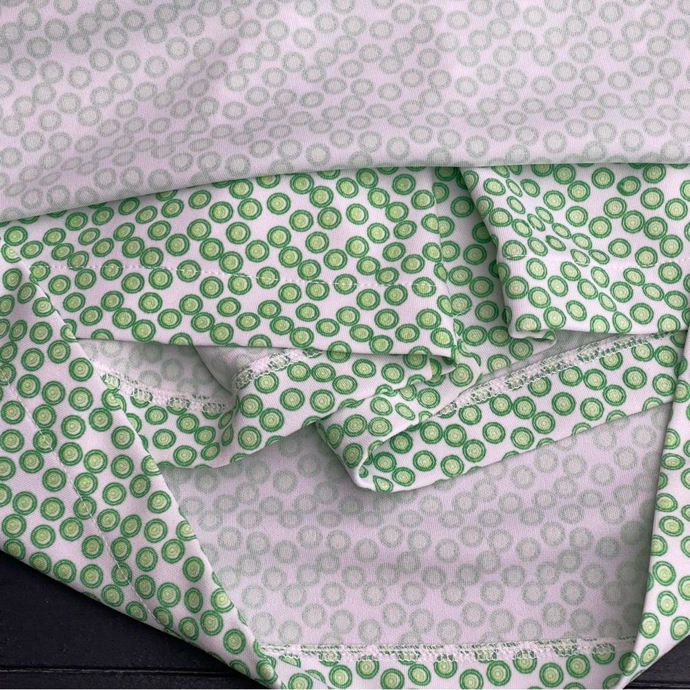 Callaway Golf Green/White Circle Pattern Side Tie Skort Skirt (6) - Picture 8 of 10